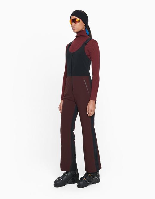 Aztech Mountain - Women Top To Bottom Bib Pant - Bordeaux Multi - 女装 - 滑雪裤 - 酒红色 商品图4