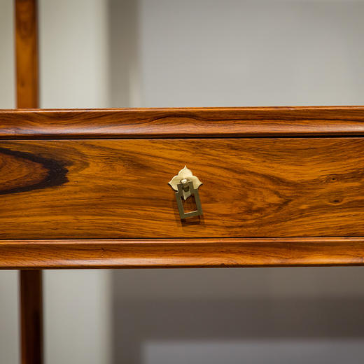 红木全敞式三层带屉架格（一对） 商品图3