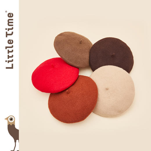 littletime贝雷帽 2021冬季新款多色休闲帽子 商品图1