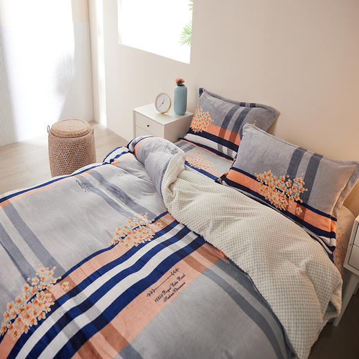 恒源祥 洛洛繁花暖绒四件套HYX130TJ/200*230cm【CZ】 商品图1