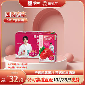 酸酸乳营养乳味饮品草莓味利乐包250ml×24包