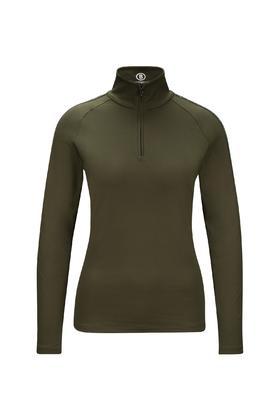 Bogner - Hayden Base Layer with Logo sleeves - Khaki - 女装 - 速干 - 军绿色