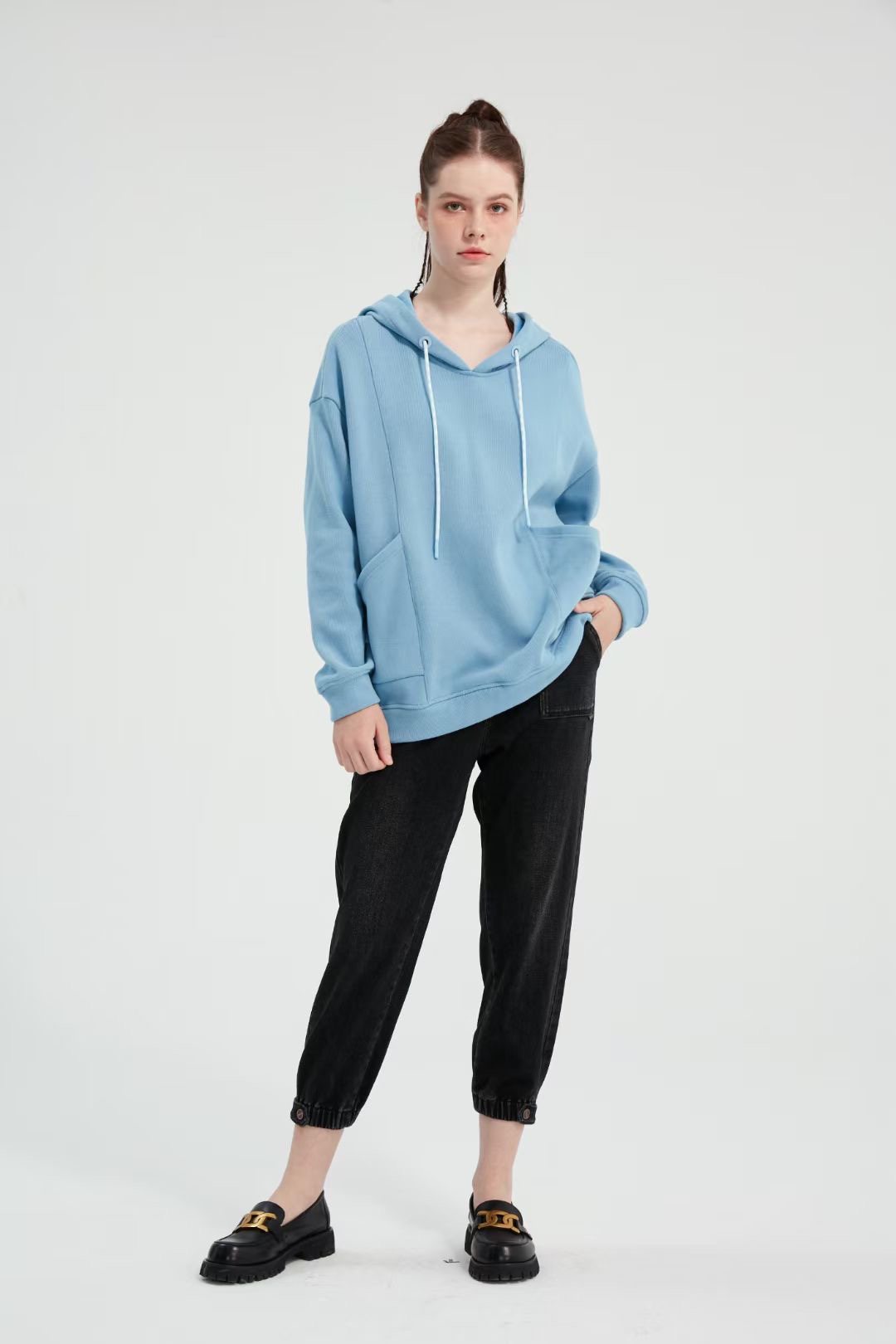 水淼2021冬新款加厚加绒保暖超柔软卫衣3026