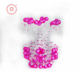 公益爱心『众』品牌 水晶串珠花瓶 串珠工艺