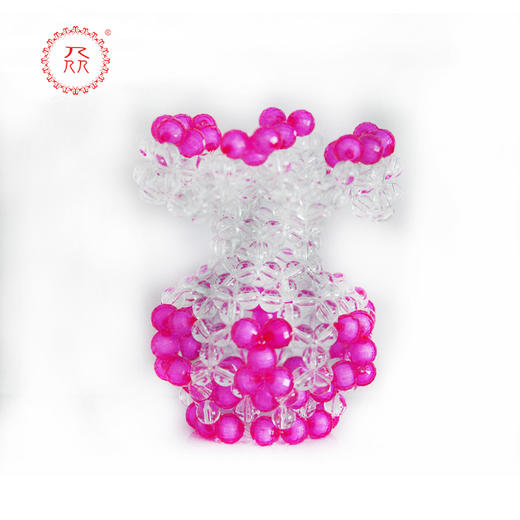 公益爱心『众』品牌 水晶串珠花瓶 串珠工艺 商品图0