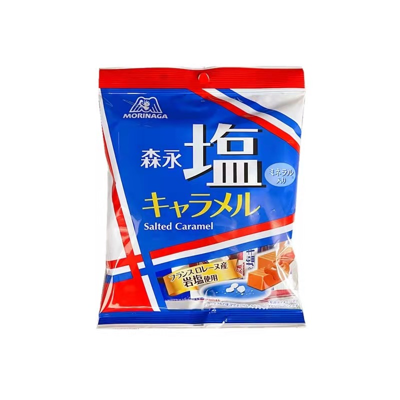日本进口食品零食森永岩盐太妃糖特浓焦糖牛奶糖喜糖果92g