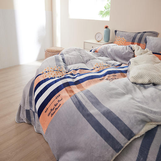 恒源祥 洛洛繁花暖绒四件套HYX130TJ/200*230cm【CZ】 商品图0