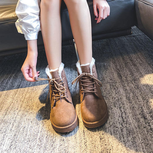 【显高显瘦！秋冬必备雪地靴】又美又飒！穿出逆天大长腿，不挑人超百搭！时尚时尚新款短，保暖棉鞋马丁靴子女鞋 商品图4