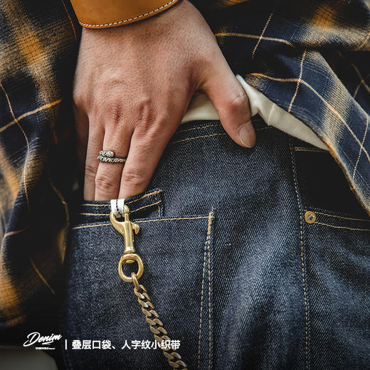 马登工装 日系复古丹宁赤耳原牛直筒牛仔裤养牛长裤子男秋冬 商品图3