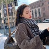 新款围巾女冬季韩版百搭千鸟格仿羊绒披肩保暖加厚长款格子学生围脖男 商品缩略图1