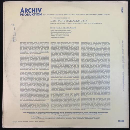 LP黑胶唱片 迪特里克·布克斯特胡德《五首教堂圣歌》 商品图1