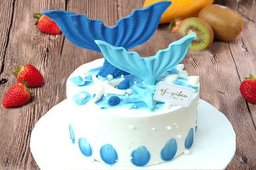 奇幻人鱼尾ins创意生日蛋糕美人鱼鲜果夹心蛋糕