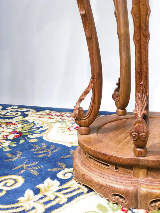 红桥红  家具严选  缅甸花梨（大果紫檀）【106五腿梅花式香几】 商品图7