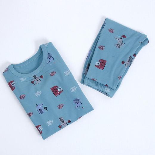 2021家居服 A类德绒圆领儿童保暖内衣男童女童秋衣秋裤两件套装 商品图3