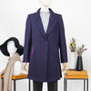 FOCALS福柯斯新款修身中长撞色立领羊毛混纺大衣外套FYSCR27661 商品缩略图0