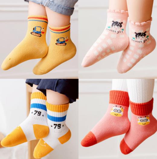 【童袜】秋冬季中筒3-8岁儿童棉袜子 商品图1