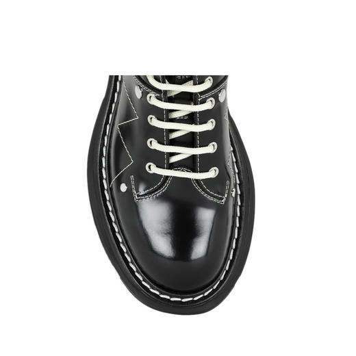 ALEXANDER MCQUEEN 亚历山大.麦昆  Tread 系带皮靴 女士皮鞋皮靴 黑色 595469 WHZ81 1090 商品图3