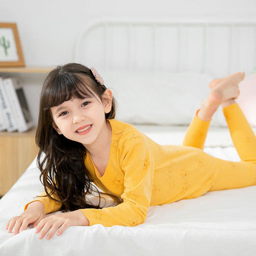 【秋季上新】2021儿童阳离子德绒AB面保暖家居服套装男童女童保暖发热睡衣秋衣秋裤抵御寒风柔软舒适 商品图1