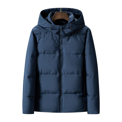 【新款DTH】大依优型大码白鸭绒连帽羽绒服短款加肥加大外套休闲胖子大码男上衣 商品图0