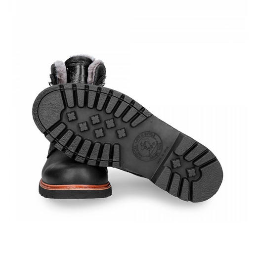 限时特价——西班牙原产羊毛款皮毛一体男士皮靴黑色PALC11(高品质纯天然羊毛内衬) 商品图2