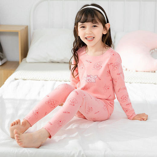 【秋季上新】2021儿童阳离子德绒AB面保暖家居服套装男童女童保暖发热睡衣秋衣秋裤抵御寒风柔软舒适 商品图3