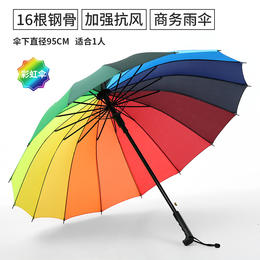 24骨高尔夫长柄自动晴雨伞超大号双人三人黑色双层商务雨伞