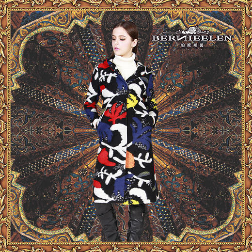 【伯妮斯茵】176C067-蓝色大提花面料大衣-苏菲六贤-《宁静之美--伊斯兰艺术》 商品图2