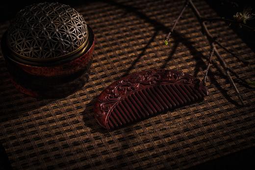 「小叶紫檀」梳子（素面/雕花） 商品图1