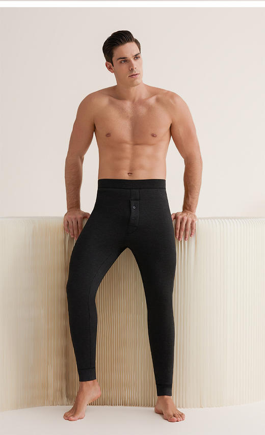 男士四层加厚加绒保暖裤含羊毛秋冬季中老年打底线裤棉裤衬裤 商品图2