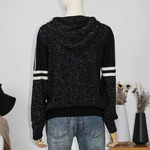 FOCALS福柯斯女装秋季新款连帽套头上衣羊毛针织衫FRG7M003N1 商品图2