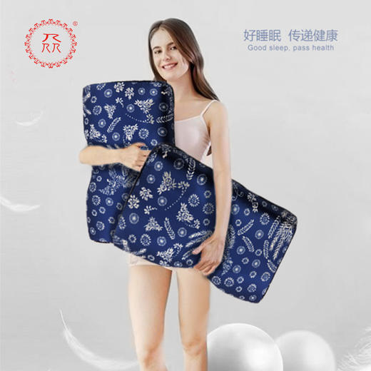 预售：公益爱心『众』品牌 蓝印花布系列 AI智能加热按摩乳胶枕 商品图4