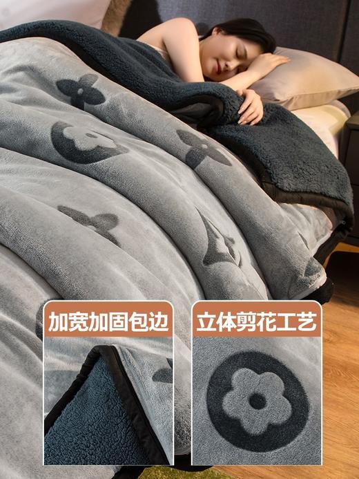 冬季加厚羊羔绒冬季毛毯被 商品图5