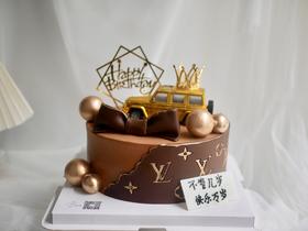 LV半翻糖  不管几岁快乐万岁 一鲜奶动物奶油蛋糕