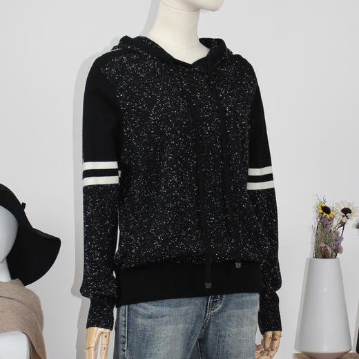 FOCALS福柯斯女装秋季新款连帽套头上衣羊毛针织衫FRG7M003N1 商品图1