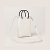 BALENCIAGA 巴黎世家 Shopping方格竖款皮革鳄鱼压纹手机包 女提挎包 白色 593826 1U61N 9060 商品缩略图1