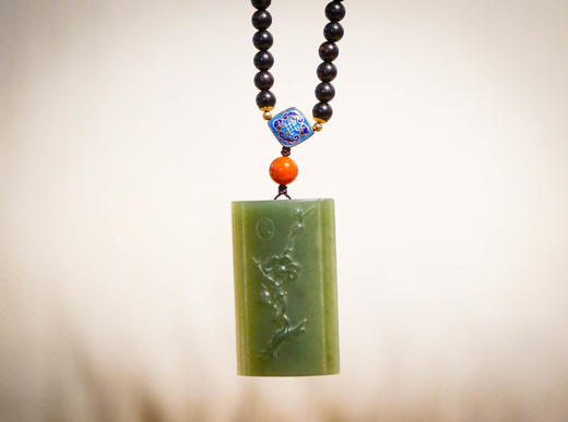 「小叶紫檀」碧玉梅花牌圆珠手串 6*6mm 商品图1