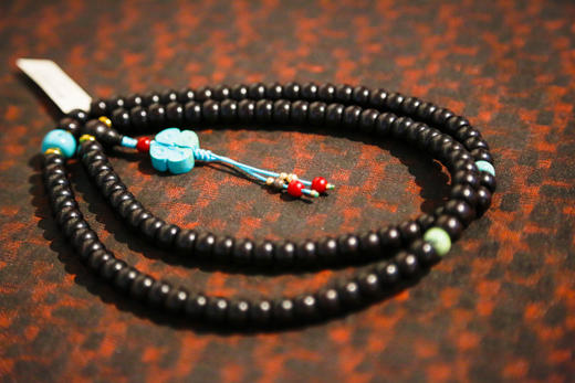 「小叶紫檀」绿松石四叶草苹果珠手串 6*8mm 商品图1