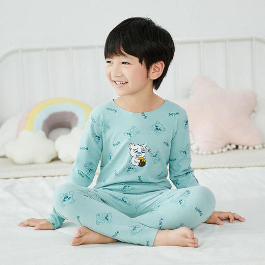 【秋季上新】2021儿童阳离子德绒AB面保暖家居服套装男童女童保暖发热睡衣秋衣秋裤抵御寒风柔软舒适 商品图6