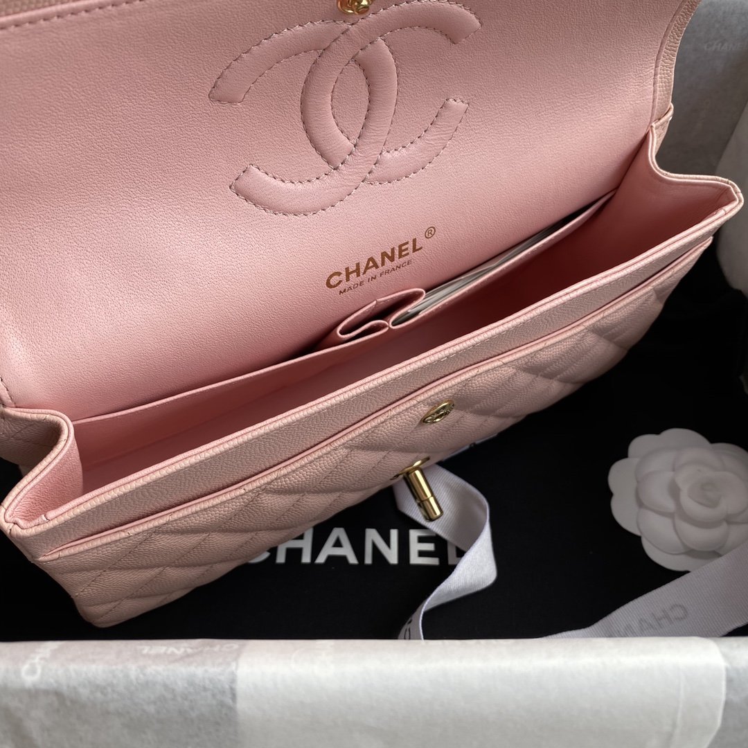 香奈儿Chanel Classic Flap Bag A01112 鱼子酱- 得物商城