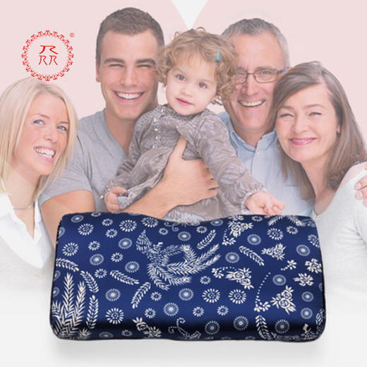 预售：公益爱心『众』品牌 蓝印花布系列 AI智能加热按摩乳胶枕 商品图5