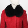 FOCALS福柯斯冬季新款修身狐狸毛领混纺羊毛大衣外套FYNDK63928 商品缩略图3