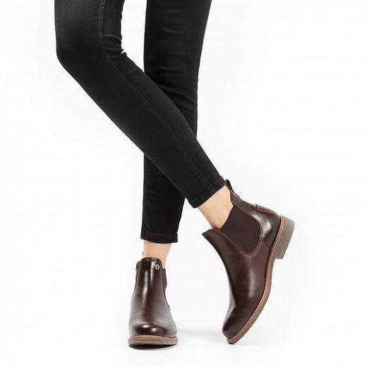 #断码特价39码#西班牙原产羊毛款皮毛一体女士皮靴棕色GLBB1(高品质纯天然羊毛内衬) 商品图5