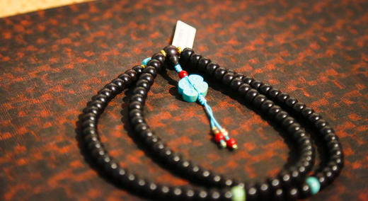 「小叶紫檀」绿松石四叶草苹果珠手串 6*8mm 商品图2