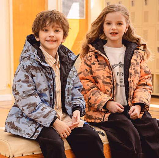 【童装】儿童中长款彩款男女羽绒服 商品图1