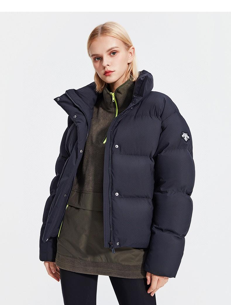 迪桑冬季机能户外滑雪羽绒服男女式情侣款立领保暖面包服短款羽绒服