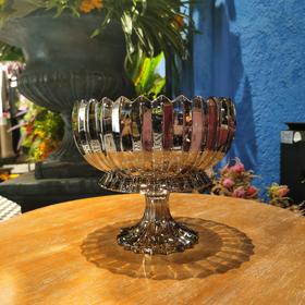 欧式果盘零食盘创意现代客厅茶几家用轻奢大号水晶玻璃双层水果盘