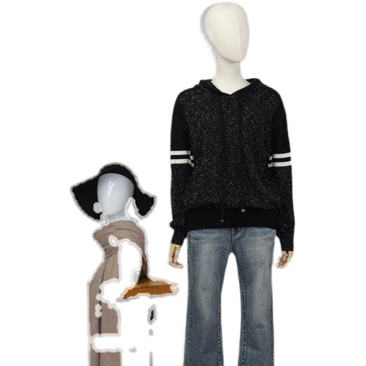 FOCALS福柯斯女装秋季新款连帽套头上衣羊毛针织衫FRG7M003N1 商品图4