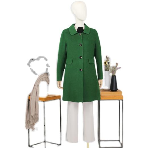 FOCALS福柯斯冬季新款修身中长款羊毛双面呢大衣外套FYWDK1221G1 商品图4