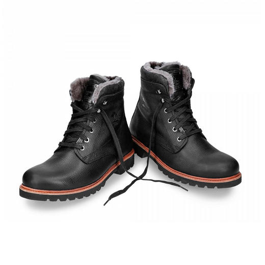 限时特价——西班牙原产羊毛款皮毛一体男士皮靴黑色PALC11(高品质纯天然羊毛内衬) 商品图1