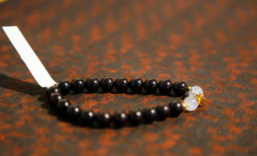 「小叶紫檀」月光石圆珠手串 8mm 商品图0